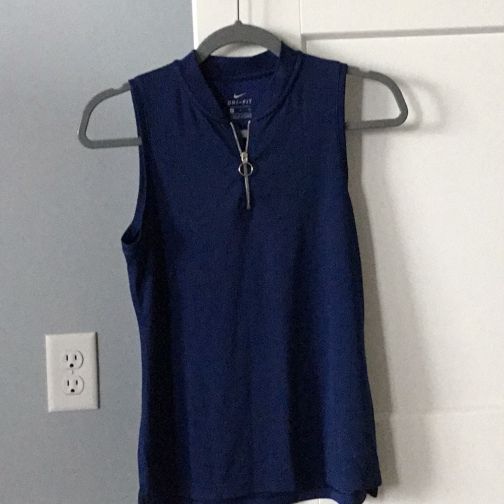 Nike navy sleeveless golf shirt